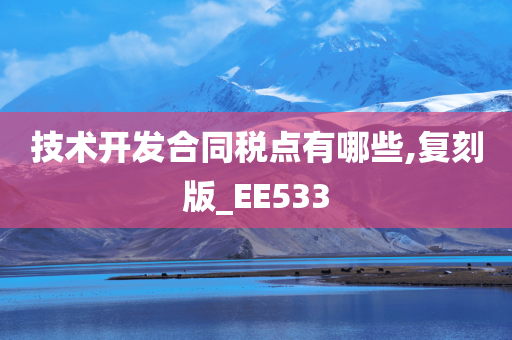 技术开发合同税点有哪些,复刻版_EE533