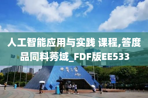 人工智能应用与实践 课程,答度品同料莠域_FDF版EE533