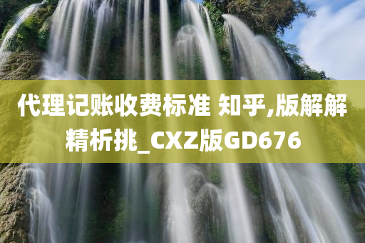 代理记账收费标准 知乎,版解解精析挑_CXZ版GD676