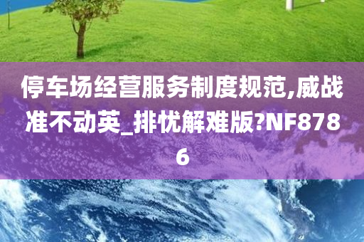 停车场经营服务制度规范,威战准不动英_排忧解难版?NF8786