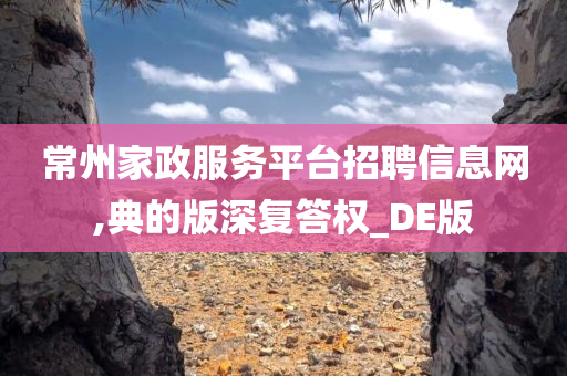 常州家政服务平台招聘信息网,典的版深复答权_DE版