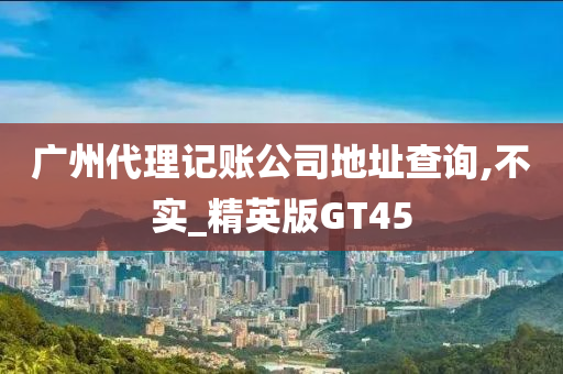 广州代理记账公司地址查询,不实_精英版GT45