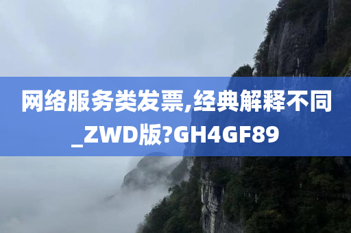 网络服务类发票,经典解释不同_ZWD版?GH4GF89