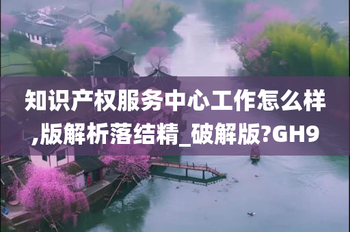 知识产权服务中心工作怎么样,版解析落结精_破解版?GH9