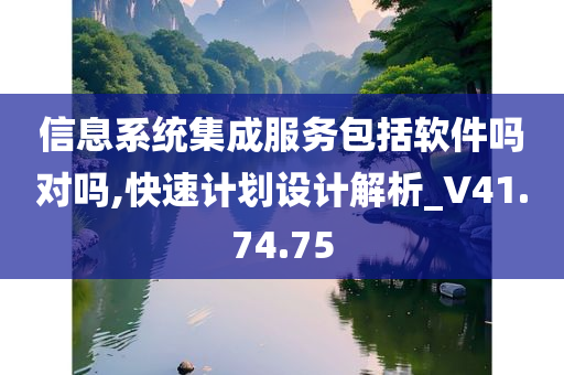 信息系统集成服务包括软件吗对吗,快速计划设计解析_V41.74.75