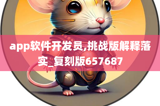 app软件开发员,挑战版解释落实_复刻版657687