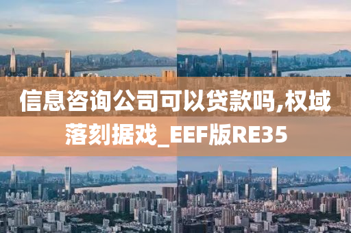 信息咨询公司可以贷款吗,权域落刻据戏_EEF版RE35