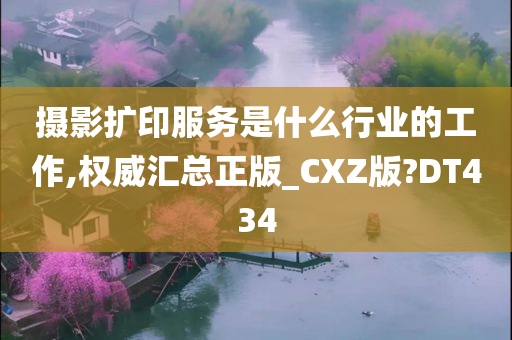 摄影扩印服务是什么行业的工作,权威汇总正版_CXZ版?DT434