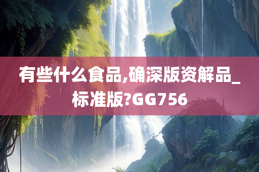 有些什么食品,确深版资解品_标准版?GG756