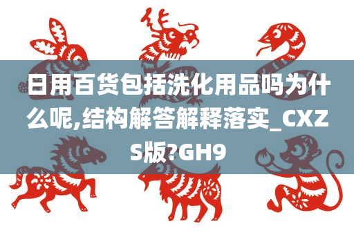 日用百货包括洗化用品吗为什么呢,结构解答解释落实_CXZS版?GH9