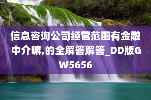 信息咨询公司经营范围有金融中介嘛,的全解答解答_DD版GW5656