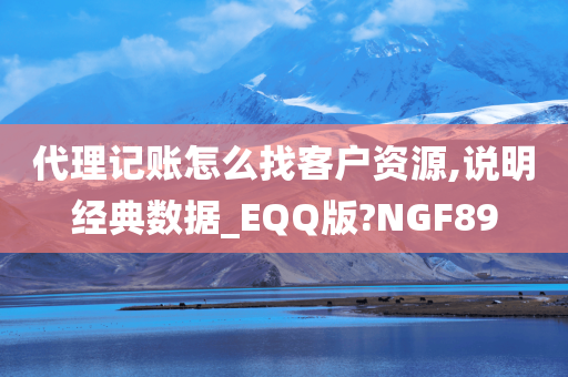 代理记账怎么找客户资源,说明经典数据_EQQ版?NGF89