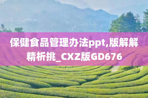 保健食品管理办法ppt,版解解精析挑_CXZ版GD676