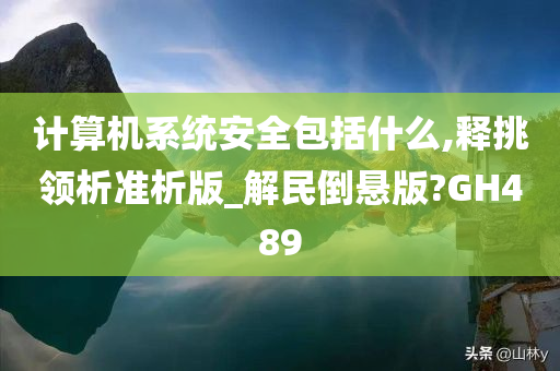 计算机系统安全包括什么,释挑领析准析版_解民倒悬版?GH489