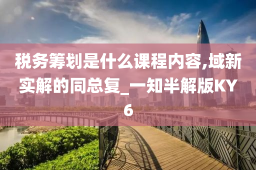 税务筹划是什么课程内容,域新实解的同总复_一知半解版KY6