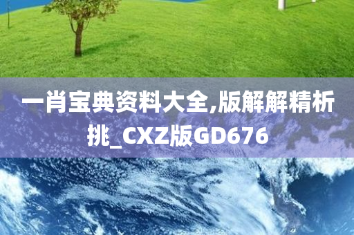 一肖宝典资料大全,版解解精析挑_CXZ版GD676