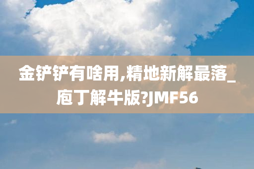 金铲铲有啥用,精地新解最落_庖丁解牛版?JMF56