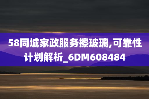 58同城家政服务擦玻璃,可靠性计划解析_6DM608484