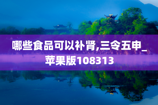 哪些食品可以补肾,三令五申_苹果版108313