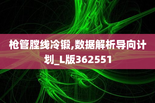 枪管膛线冷锻,数据解析导向计划_L版362551