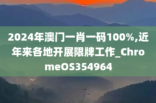 2024年澳门一肖一码100%,近年来各地开展限牌工作_ChromeOS354964