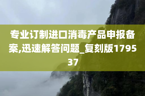 专业订制进口消毒产品申报备案,迅速解答问题_复刻版179537