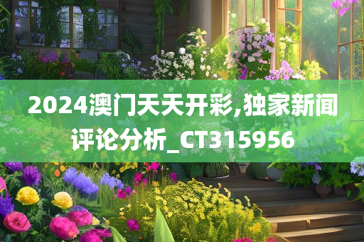 2024澳门天天开彩,独家新闻评论分析_CT315956