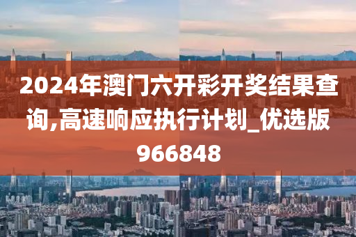 2024年澳门六开彩开奖结果查询,高速响应执行计划_优选版966848