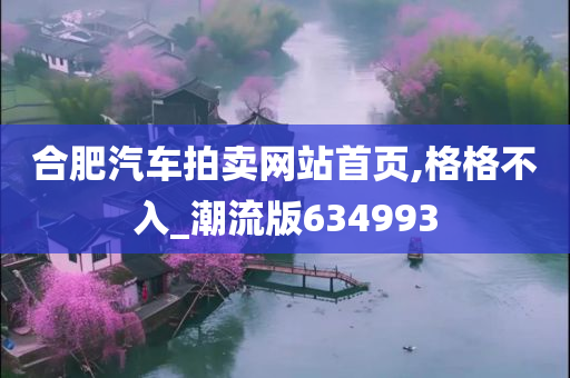 合肥汽车拍卖网站首页,格格不入_潮流版634993