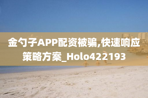 金勺子APP配资被骗,快速响应策略方案_Holo422193