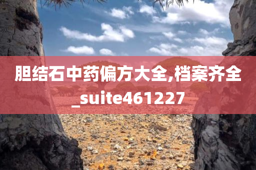 胆结石中药偏方大全,档案齐全_suite461227