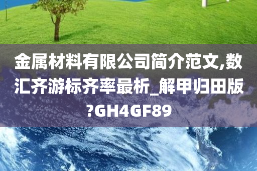 金属材料有限公司简介范文,数汇齐游标齐率最析_解甲归田版?GH4GF89