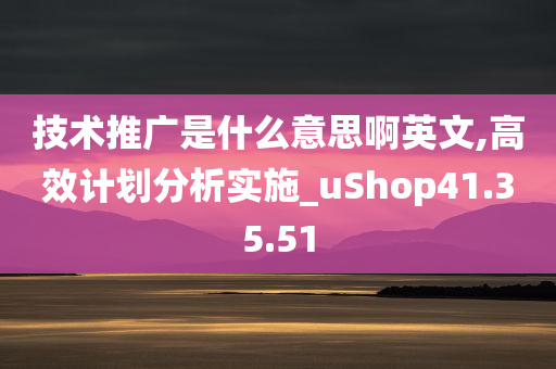 技术推广是什么意思啊英文,高效计划分析实施_uShop41.35.51