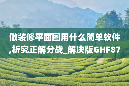 做装修平面图用什么简单软件,析究正解分战_解决版GHF87