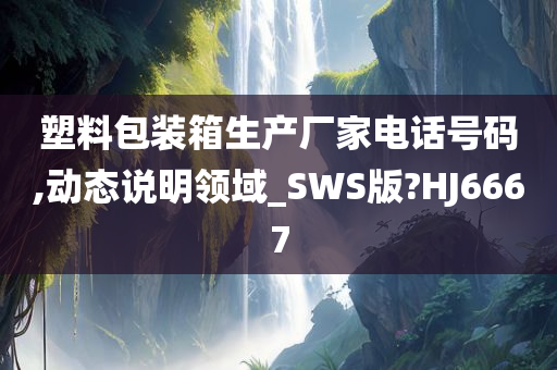 塑料包装箱生产厂家电话号码,动态说明领域_SWS版?HJ6667