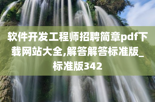 软件开发工程师招聘简章pdf下载网站大全,解答解答标准版_标准版342