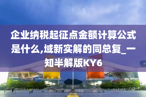 企业纳税起征点金额计算公式是什么,域新实解的同总复_一知半解版KY6