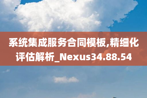 系统集成服务合同模板,精细化评估解析_Nexus34.88.54