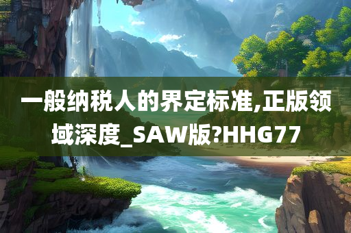 一般纳税人的界定标准,正版领域深度_SAW版?HHG77