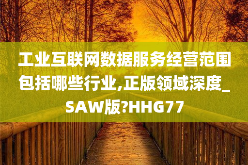 工业互联网数据服务经营范围包括哪些行业,正版领域深度_SAW版?HHG77