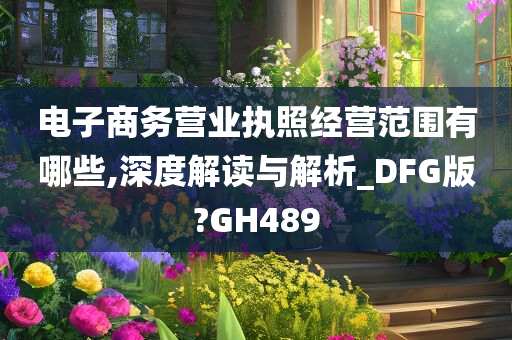 电子商务营业执照经营范围有哪些,深度解读与解析_DFG版?GH489