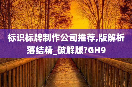 标识标牌制作公司推荐,版解析落结精_破解版?GH9