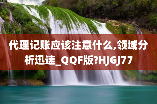 代理记账应该注意什么,领域分析迅速_QQF版?HJGJ77