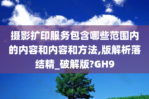 摄影扩印服务包含哪些范围内的内容和内容和方法,版解析落结精_破解版?GH9