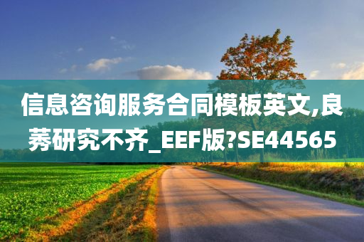 信息咨询服务合同模板英文,良莠研究不齐_EEF版?SE44565