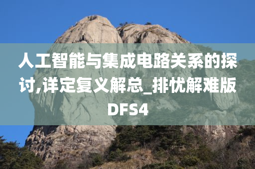 人工智能与集成电路关系的探讨,详定复义解总_排忧解难版DFS4